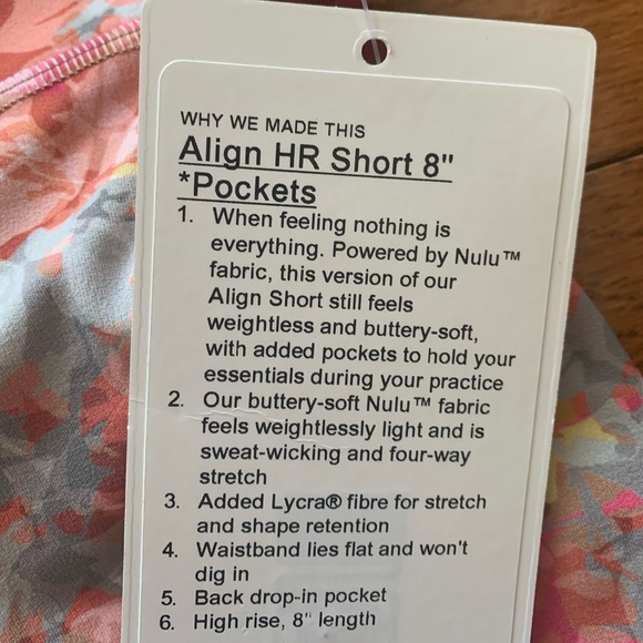💕LULULEMON ALIGN HIGH RISE SHORT WITH POCKETS 8”💕 - Picture 14 of 16